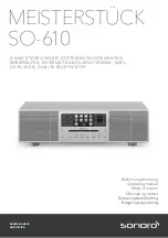 Sonoro MEISTERSTUCK SO-610 Operating Manual preview