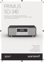 Предварительный просмотр 1 страницы Sonoro PRIMUS SO-340 Operating Manual