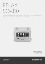 Sonoro RELAX SO-810 Operating Manual preview