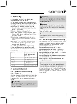 Preview for 9 page of Sonoro SO-310 Operating Manual