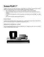 Preview for 3 page of Sonos PLAY:1 Product Manual