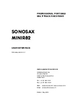 Предварительный просмотр 1 страницы Sonosax MINIR82 User Manual