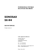 Preview for 1 page of Sonosax SX-R4 Manual