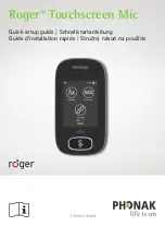 Sonova Phonak Roger Touchscreen Mic Quick Setup Manual preview