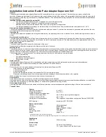 Preview for 1 page of Sontex Supercom 541 Installation Instruction