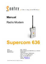 Sontex Supercom 636 Manual preview