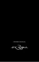 Preview for 1 page of Sonus Faber Ex3ma Owner'S Manual