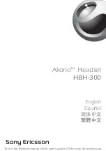 Sony Ericsson Akono HBH-300 User Manual preview
