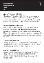 Preview for 3 page of Sony Ericsson Akono HBH-300 User Manual