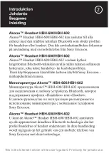 Preview for 3 page of Sony Ericsson Akono HBH-600 (Swedish) User Manual