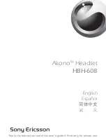 Preview for 1 page of Sony Ericsson Akono HBH-608 User Manual