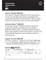 Preview for 3 page of Sony Ericsson Akono HBH-608 User Manual