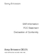 Preview for 29 page of Sony Ericsson CK13i Declaration Of Conformity