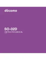 Sony Ericsson DOCOMO XPERIA SO-02D Instruction Manual preview