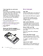 Preview for 68 page of Sony Ericsson G705U User Manual