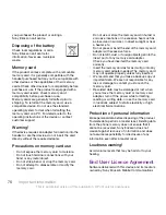 Preview for 76 page of Sony Ericsson G705U User Manual