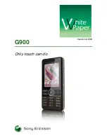 Предварительный просмотр 1 страницы Sony Ericsson G900 White Paper