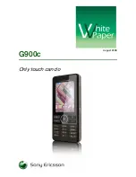 Preview for 1 page of Sony Ericsson G900c White Paper