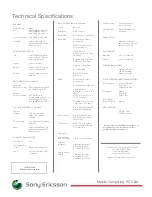 Предварительный просмотр 2 страницы Sony Ericsson GC83 Specification