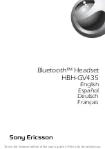 Preview for 1 page of Sony Ericsson HBH-GV435 User Manual