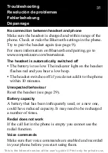 Preview for 31 page of Sony Ericsson HBH-GV435 User Manual