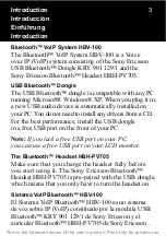 Preview for 3 page of Sony Ericsson HBV-100 User Manual