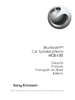 Preview for 1 page of Sony Ericsson HCB-100 Manual