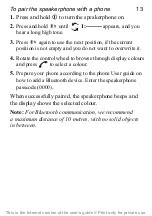 Preview for 13 page of Sony Ericsson HCB-120 User Manual