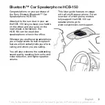 Preview for 3 page of Sony Ericsson HCB-150 Manual