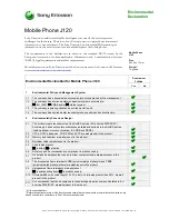 Sony Ericsson J120 Environmental Declaration preview