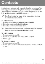 Preview for 20 page of Sony Ericsson J132 User Manual