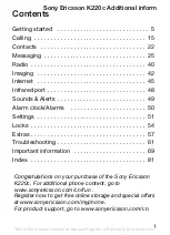 Sony Ericsson K220c User Manual предпросмотр