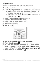 Preview for 22 page of Sony Ericsson K220c User Manual