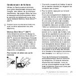 Preview for 21 page of Sony Ericsson K800i (French) Manual De L'Utilisateur