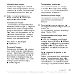 Preview for 61 page of Sony Ericsson K800i (French) Manual De L'Utilisateur