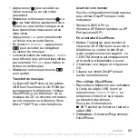 Preview for 65 page of Sony Ericsson K800i (French) Manual De L'Utilisateur