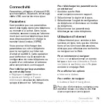 Preview for 75 page of Sony Ericsson K800i (French) Manual De L'Utilisateur