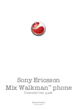 Sony Ericsson Mix Walkman phone Extended User Manual preview