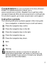 Preview for 2 page of Sony Ericsson R300a User Manual