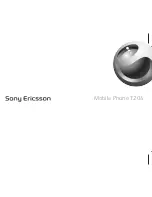 Sony Ericsson T206 User Manual предпросмотр