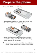 Preview for 3 page of Sony Ericsson T280i User Manual