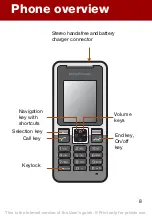 Предварительный просмотр 8 страницы Sony Ericsson T280i User Manual