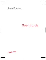 Sony Ericsson U1a User Manual preview