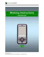 Sony Ericsson W395 Working Instruction, Mechanical предпросмотр