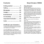 Preview for 1 page of Sony Ericsson W900i User Manual