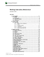 Preview for 1 page of Sony Ericsson W960 Working Instruction, Mechanical