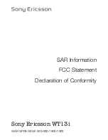 Preview for 29 page of Sony Ericsson WT13i Declaration Of Conformity