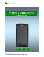 Предварительный просмотр 1 страницы Sony Ericsson Xperia SO-01B Working Instructions