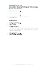 Preview for 68 page of Sony Ericsson Xperia W8 Walkman E16 Extended User Manual