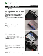 Preview for 4 page of Sony Ericsson XPERIA X10 Mini Pro U20a Troubleshooting Manual